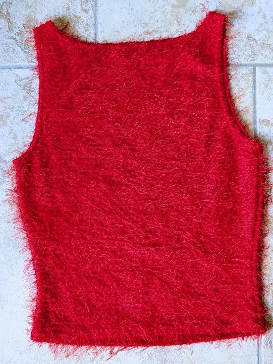 Y2K VINTAGE eyelash tank TOP S M - Picture 7 of 10